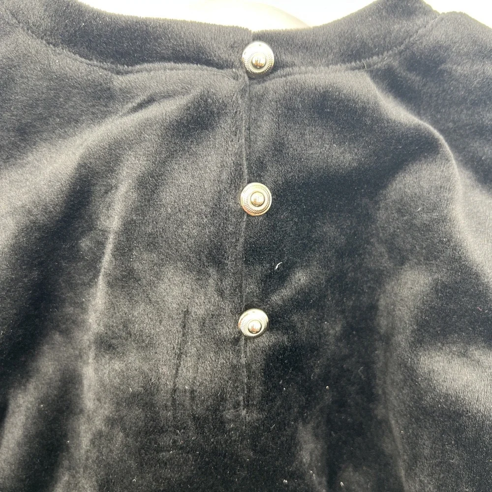 Cupcakes And Cashmere‎ Girls Black Velour Long Sleeve Shirt & Matching Hairband